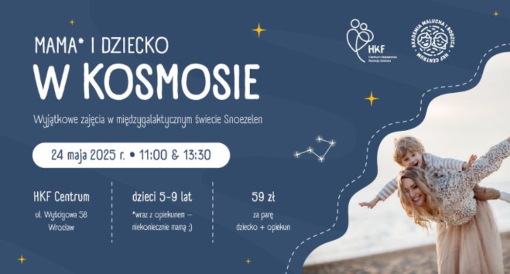 Plakat Akademia Malucha i Rodzica: Mama i dziecko w kosmosie