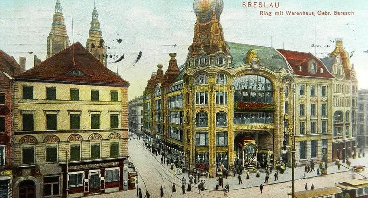 Plakat Poznaj Wrocław. Spacer szlakiem domów handlowych ulicą Świdnicką do Rynku
