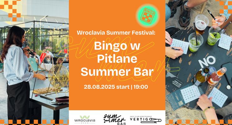 Plakat Bingo w Pitlane Summer Bar [Wroclavia Summer Festival]