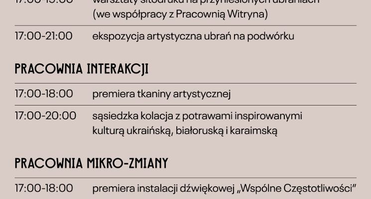 Plakat Sztama. Happening Wspólnot Sąsiedzkich