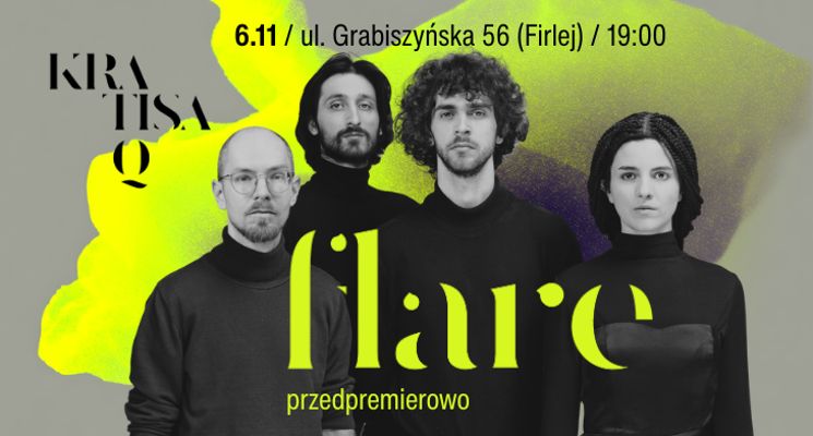 Plakat Kratisa Q przedpremierowo – „Flare”