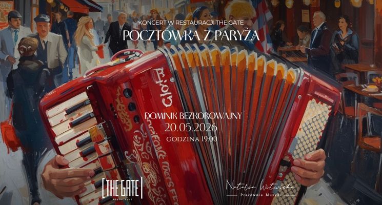 Plakat Pocztówka z Paryża - koncert w restauracji The Gate