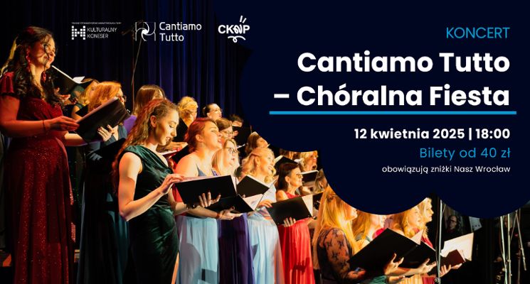 Plakat Chóralna Fiesta | koncert Chóru Cantiamo Tutto