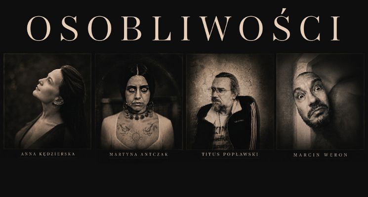Plakat OSOBLIWOŚCI: CZTERY SPOJRZENIA / Wrocławska Loża Fotograficzna / wystawa i wydarzenia towarzyszące