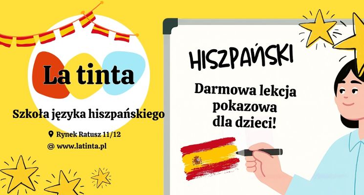 Plakat HISZPAŃSKI Darmowa lekcja próbna dla dzieci