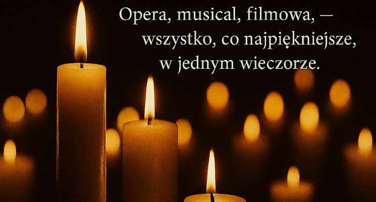 Plakat Śpiew w blasku świec koncert w gotyckich murach katedry
