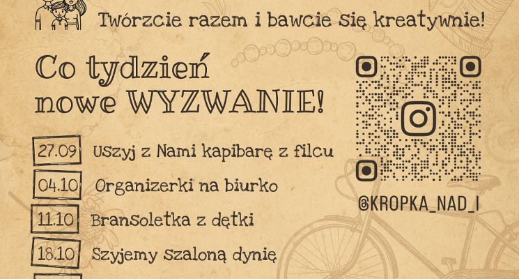 Plakat RODZIEŁO – rodzinne warsztaty kreatywne