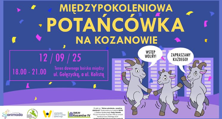 Plakat Międzypokoleniowa potańcówka na Kozanowie