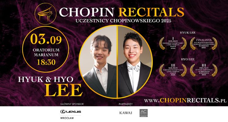 Plakat Hyuk & Hyo Lee – Chopin Recitals