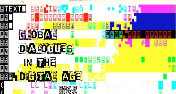 Plakat GLOBAL DIALOGUES IN THE DIGITAL AGE Wystawa Mail Art