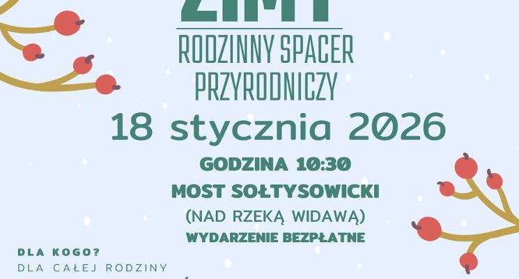 Plakat Ptaki zimy - rodzinny spacer przyrodniczy