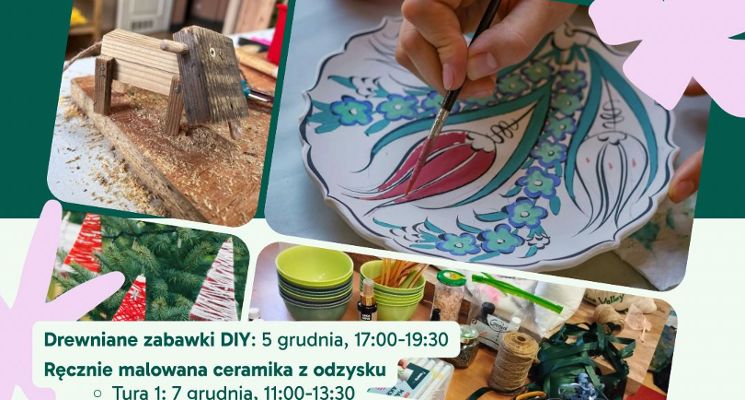 Plakat Przedświąteczne warsztaty DIY w zWROt SPOT