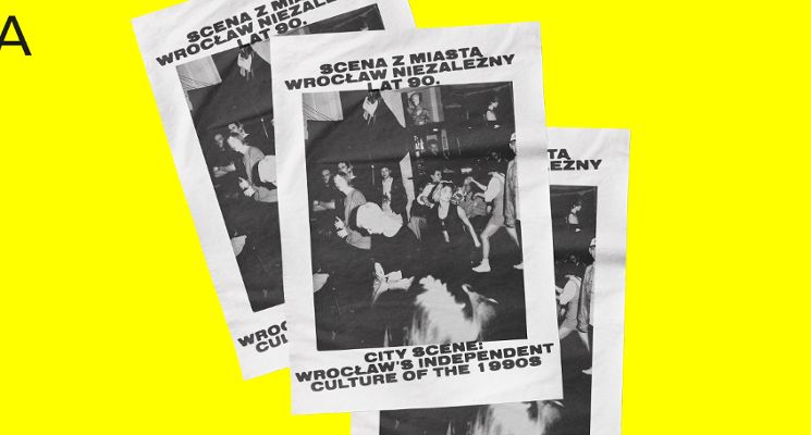 Plakat Scena z miasta. Wrocław niezależny lat 90. – wystawa
