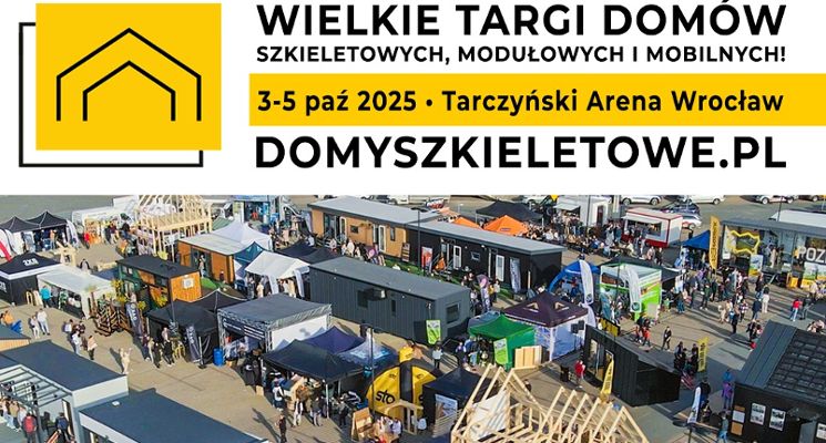 Plakat Wielkie Targi Domów Szkieletowych, Modułowych i Mobilnych