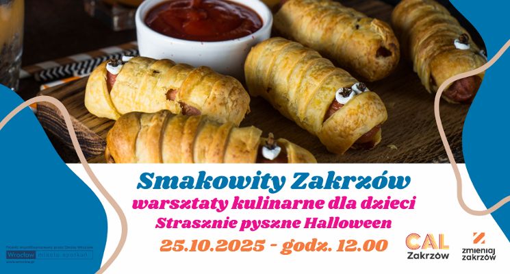 Plakat Strasznie pyszne Halloween w CAL-u Zakrzów!