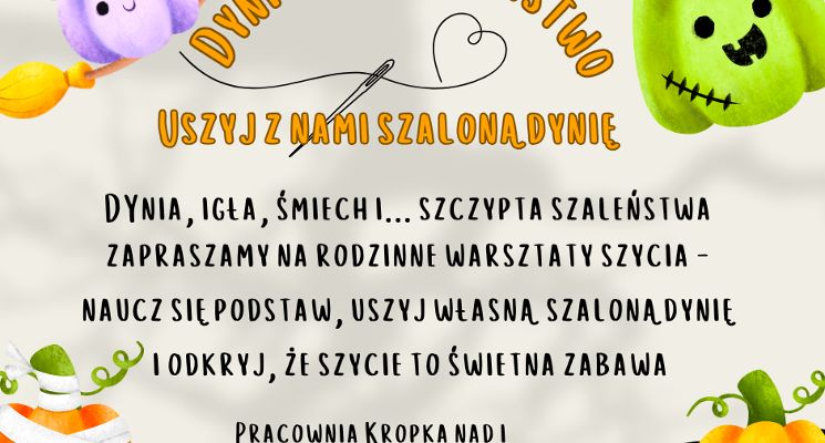 Plakat Rodzieło. Rodzinne warsztaty – dyniowe szaleństwo