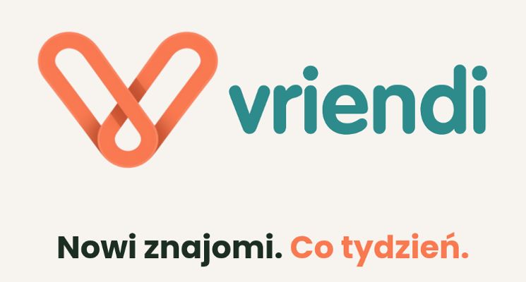 Plakat Vriendi Meetup – poznaj nowych ludzi we Wrocławiu. Cotygodniowe spotkania