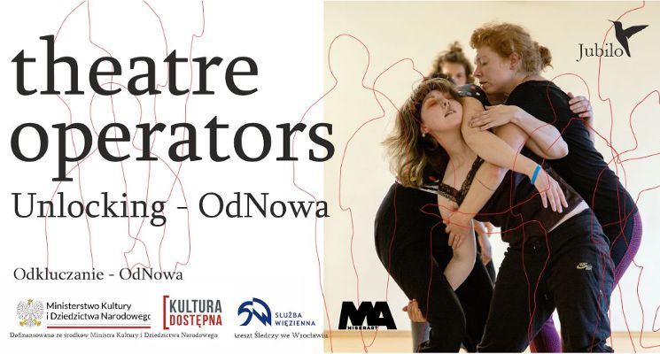 Plakat Program szkoleniowy dla praktyków teatru - otwarty nabór na warsztaty teatralne
