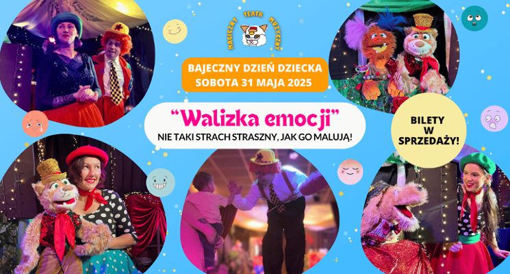 Plakat Interaktywny spektakl dla dzieci „Walizka emocji: nie taki strach straszny, jak go malują!”