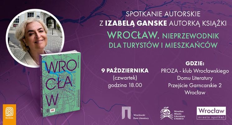 Plakat Wrocław, nieprzewodnik – spotkanie autorskie z Izabelą Ganske