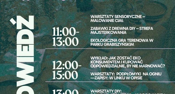 Plakat Piknik ZERO WASTE - zWROt Spot - Zapowiedź, Park Grabiszyński
