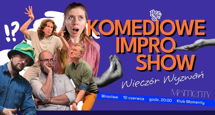 Plakat irga: komediowe improshow | wieczór wyzwań