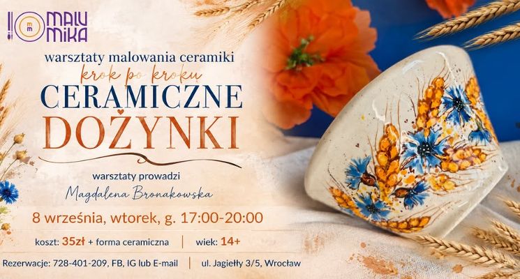 Plakat CERAMICZNE DOŻYNKI - MALOWANIE KROK PO KROKU