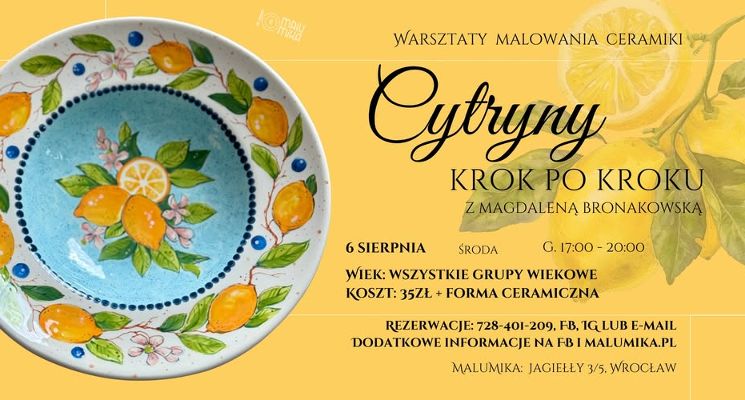 Plakat CYTRYNY - MALOWANIE KROK PO KROKU
