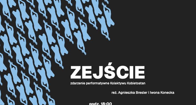 Plakat Premiera: ZEJŚCIE - zdarzenie performatywne Kolektywu Kobietostan