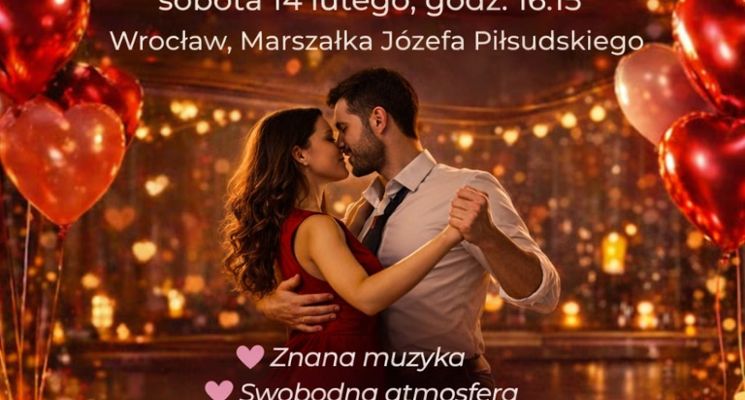 Plakat Walentynkowe warsztaty taneczne