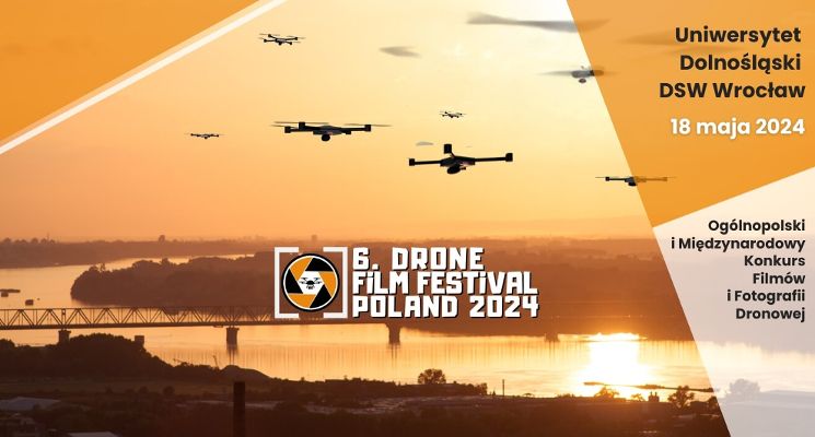 Plakat 6. Drone Film Festiwal Poland – przegląd filmów i fotografii dronowych