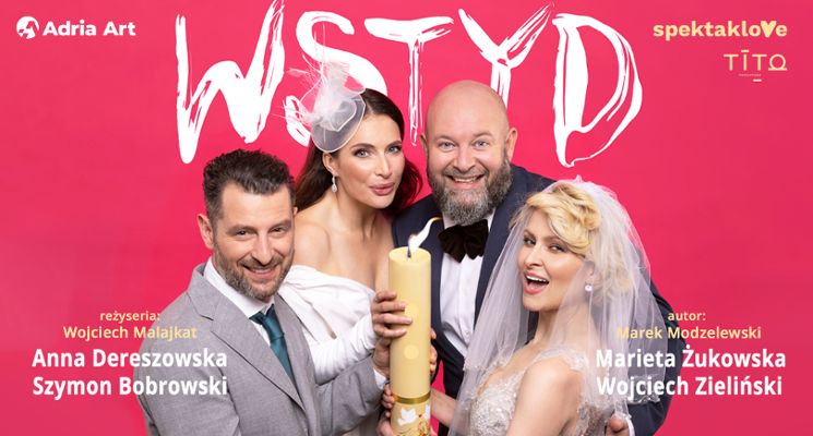 Plakat Wstyd. Komedia „Teściowie” w wersji teatralnej