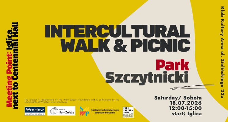 Plakat Intercultural Walk & Picnic - spacer i piknik w Parku Szczytnickim