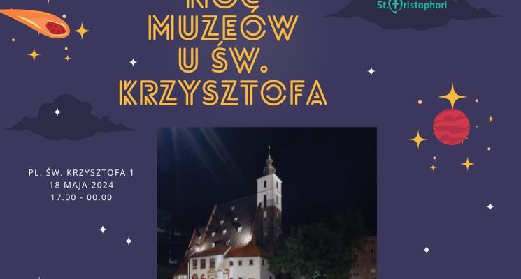 Plakat Noc Muzeów 2024 – Parafia Ewangelicko-Augsburska św. Krzysztofa we Wrocławiu
