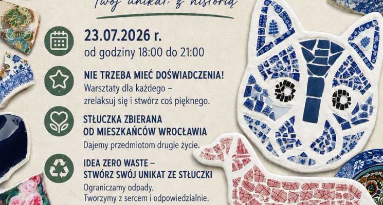 Plakat Warsztaty Mozaika Upcyclingowa