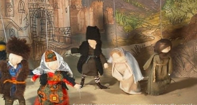 Plakat Spektakl marionetkowy oraz warsztaty
