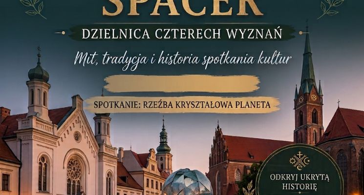 Plakat Dzielnica Czterech Wyznań - spacer