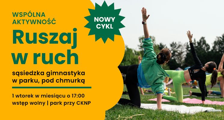 Plakat Sąsiedzka gimnastyka na świeżym powietrzu