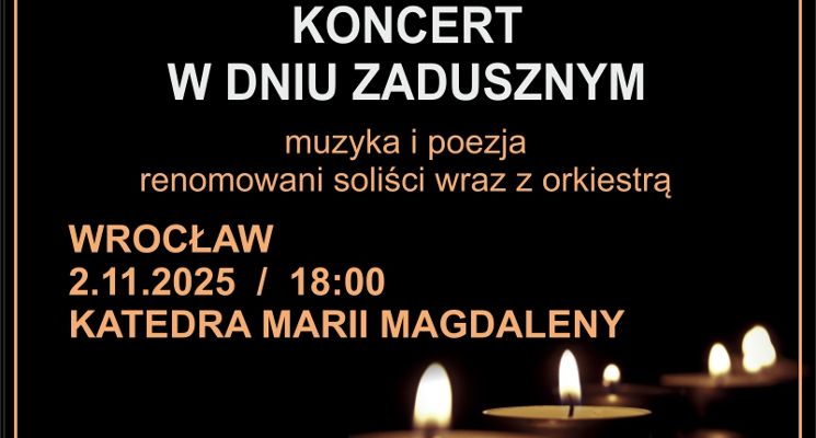 Plakat Elegia przy blasku świec – koncert w Dniu Zadusznym