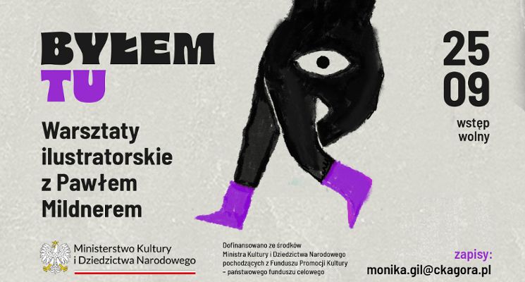 Plakat Warsztaty ilustratorskie z Pawłem Mildnerem