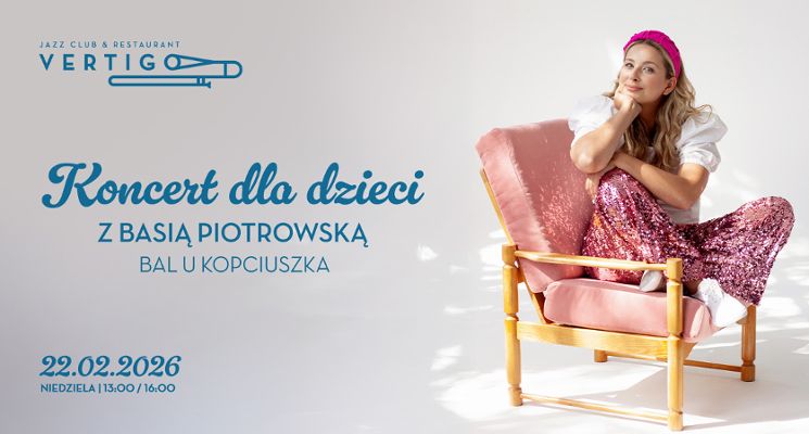 Plakat Koncert dla dzieci z Basią Piotrowską - Bal u Kopciuszka