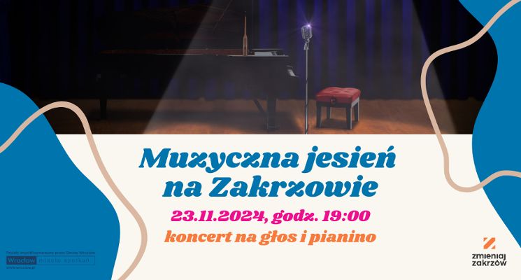 Plakat Muzyczna jesień na Zakrzowie. Koncert Tomasza Chudyka oraz Goszy i Marka Tutko