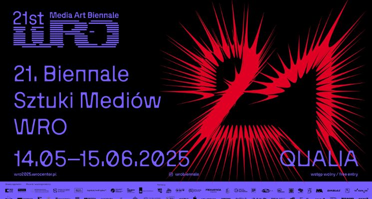 Plakat 21. Biennale Sztuki Mediów WRO 2025 Qualia