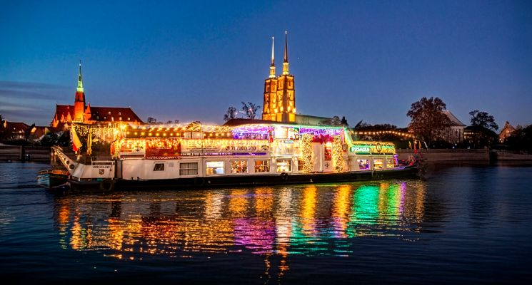 Plakat Rejsy świąteczne statkiem „Rusałka”