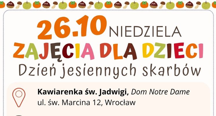 Plakat Dzień jesiennych skarbów – zajęcia dla dzieci