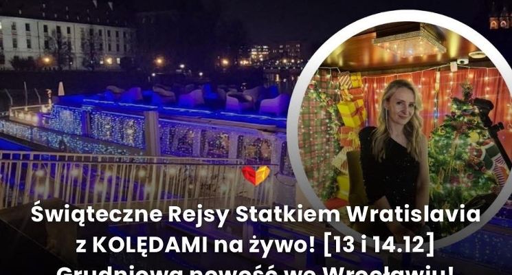 Plakat Świąteczny rejs z koncertem kolęd na Odrze