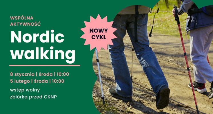 Plakat Chodź z nami – Nowodworzanami | Nordic Walking