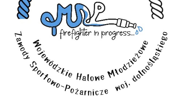 Plakat I Halowe Młodzieżowe Zawody Sportowo-Pożarnicze