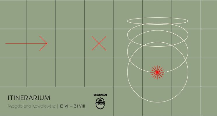 Plakat Itinerarium – wystawa Magdaleny Kowalewskiej | Oprowadzanie autorskie