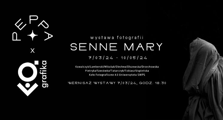 Plakat Wystawa "SENNE MARY" Koła Fotograficznego 4:3 Uniwersytetu SWPS